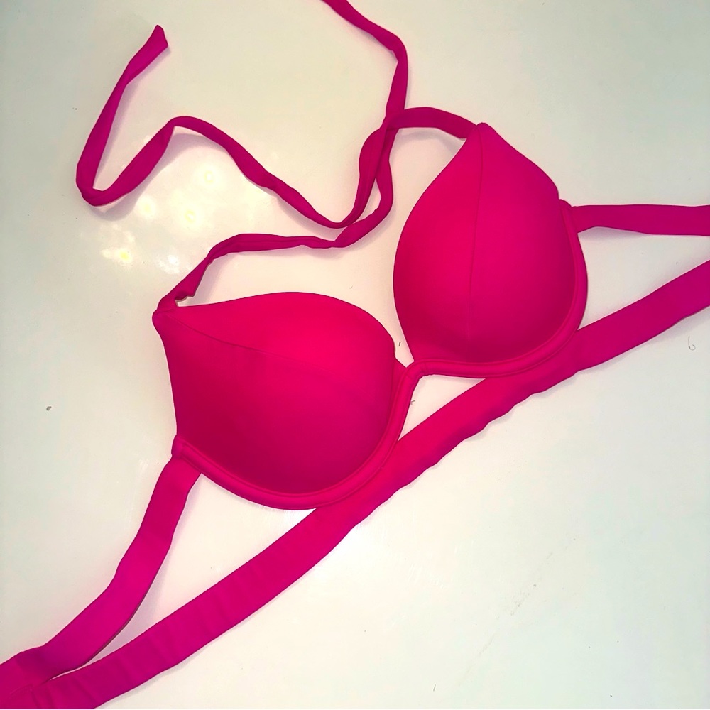 Victoria's Secret Pink Bikini Top Fuscia XS / S Push Up